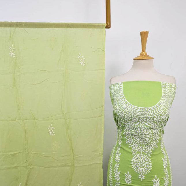 Lawn with Paka Sheesha Full Jaal Work 3Pc Unstitched