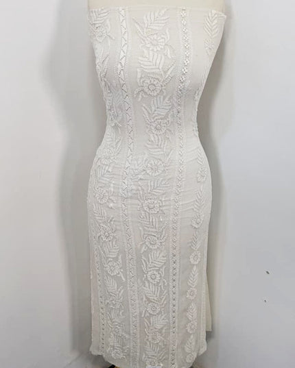 Pure Handmade China Crinkle with Tarkashi + Shadow Work (Dyeable)