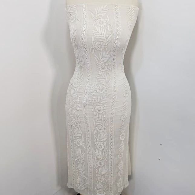 Pure Handmade China Crinkle with Tarkashi + Shadow Work (Dyeable)