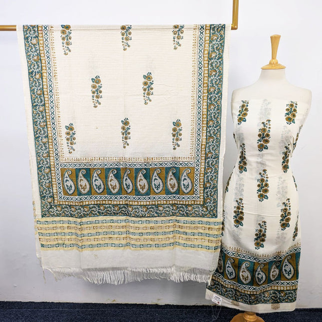 Jamawar Style Lawn with Paka Sitara Work 2PC Unstitched