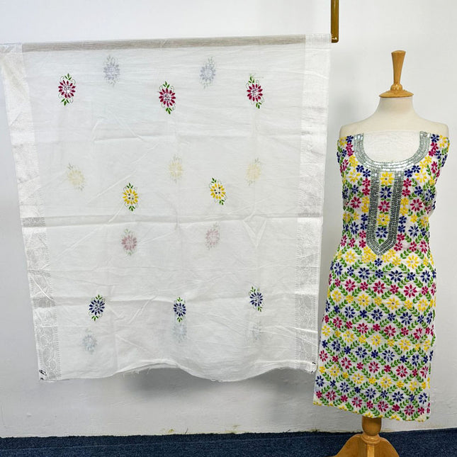 Jamawar Style Lawn with Paka Sitara Work 2PC Unstitched