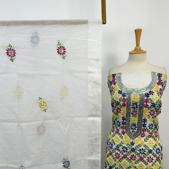 Jamawar Style Lawn with Paka Sitara Work 2PC Unstitched