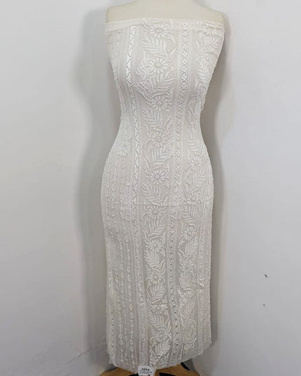 Handmade Pure Dyeable China Crinkle with Tarkashi & Shadow Work 2PC