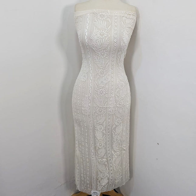 Handmade Pure Dyeable China Crinkle with Tarkashi & Shadow Work 2PC