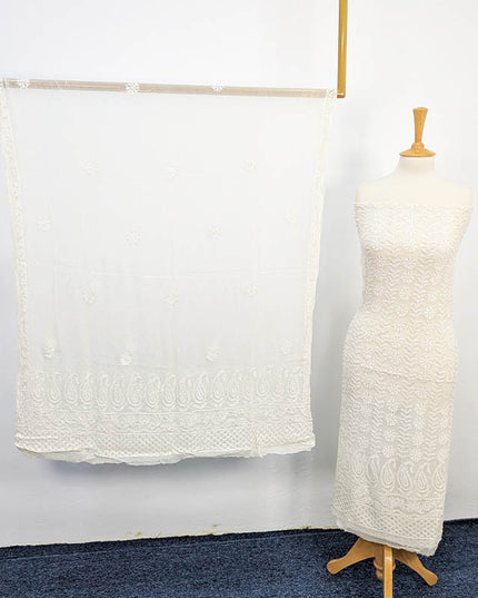 Handmade Dyeable Pure China Crinkle  2 pc Unstitched