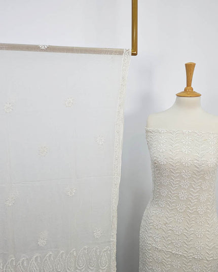 Handmade Dyeable Pure China Crinkle  2 pc Unstitched