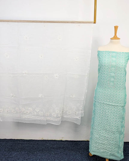 Handmade Paper Cotton Shadow Work 2 pc Unstitched