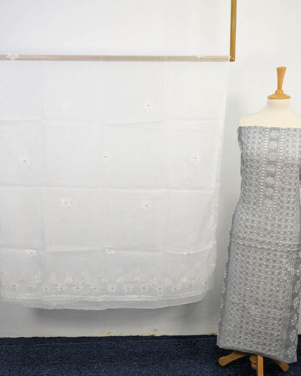 Handmade Paper Cotton Shadow Work 2 pc Unstitched