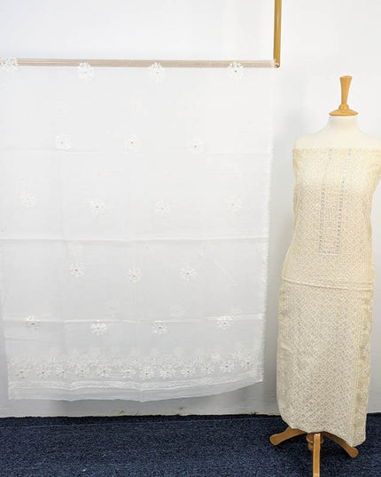 Handmade Paper Cotton Shadow Work 2 pc Unstitched