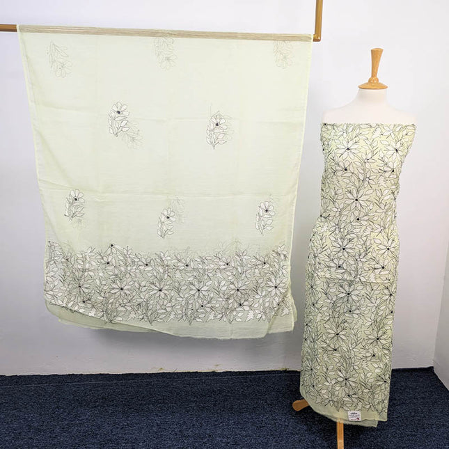Embroidered Khaadi Net 2PC Unstitched Suit – Apka Libas