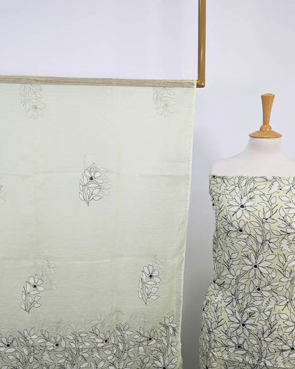 Handmade Embroidered Khaadi Net 2 pc Unstitched