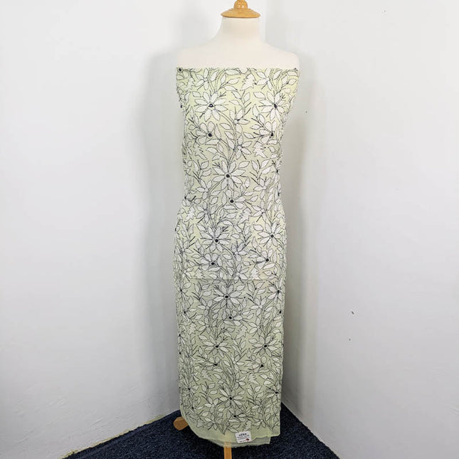 Handmade Embroidered Khaadi Net 2 pc Unstitched