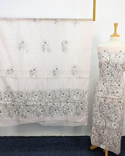 Handmade Embroidered Khaadi Net 2 pc Unstitched