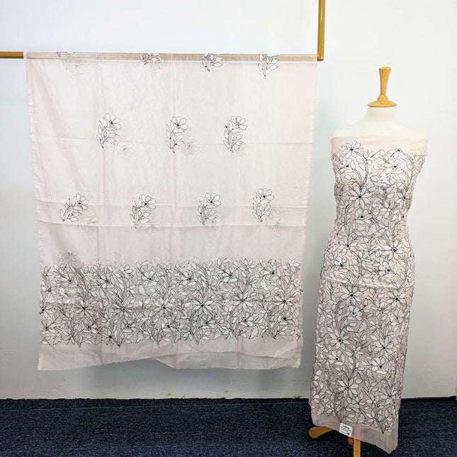 Handmade Embroidered Khaadi Net 2 pc Unstitched