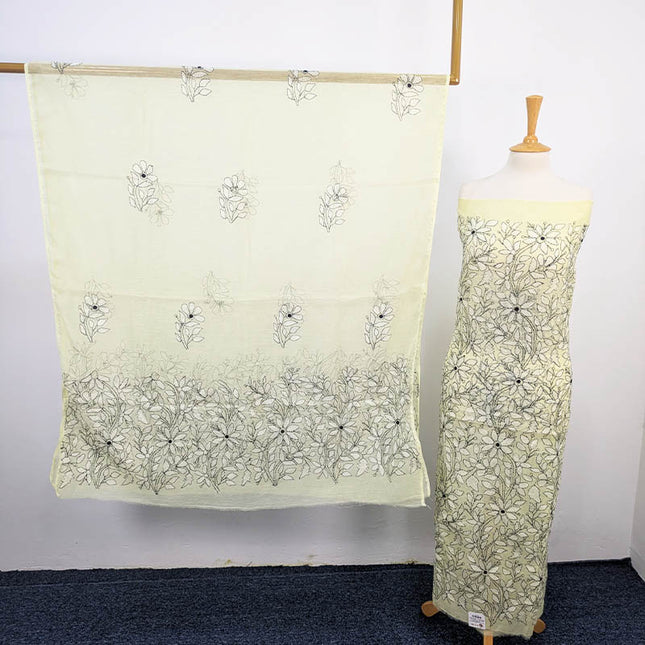 Handmade Embroidered Khaadi Net 2 pc Unstitched