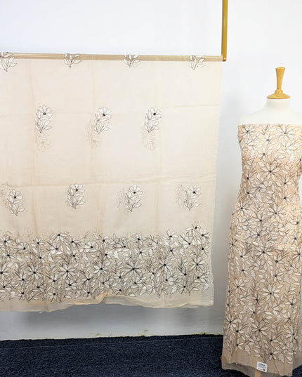 Handmade Embroidered Khaadi Net 2 pc Unstitched