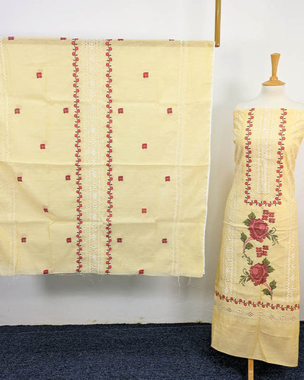 Handmade Embroidered And Cross Stitched Work 2PC Unstitched