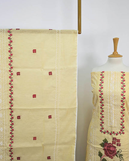 Handmade Embroidered And Cross Stitched Work 2PC Unstitched