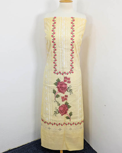 Handmade Embroidered And Cross Stitched Work 2PC Unstitched