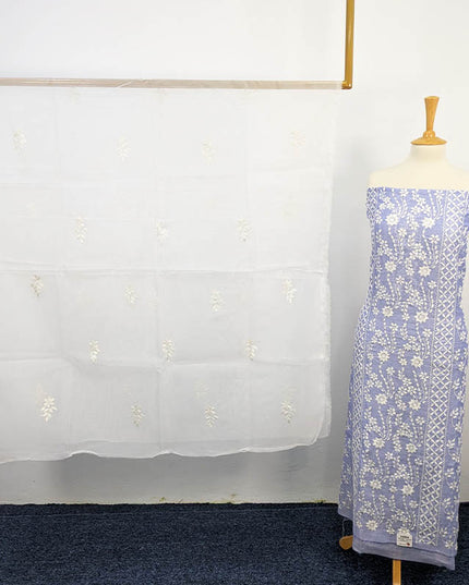 Handmade Kacha Pakka Tanka and Tarkashi Work 2 PC Unstitched
