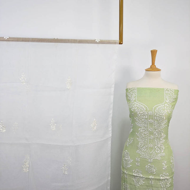 Handmade Kacha Pakka Tanka Work 2PC Unstitched