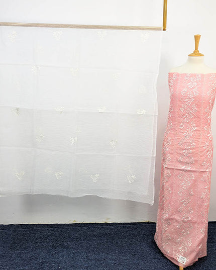 Handmade Kacha Pakka Tanka and Tarkashi Work 2 PC Unstitched