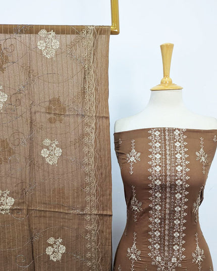 Embroidered + Printed Lawn with Chiffon Dupatta 3PC Unstitched