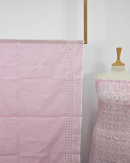 Embroidered Sitara Work Paper Cotton  2PC Unstitched