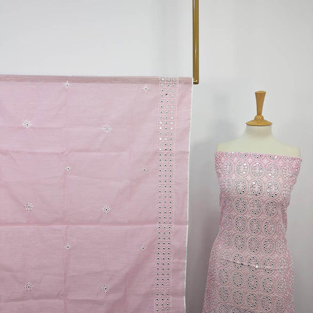 Embroidered Sitara Work Paper Cotton  2PC Unstitched