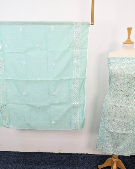 Embroidered Sitara Work Paper Cotton  2PC Unstitched