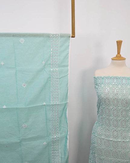 Embroidered Sitara Work Paper Cotton  2PC Unstitched