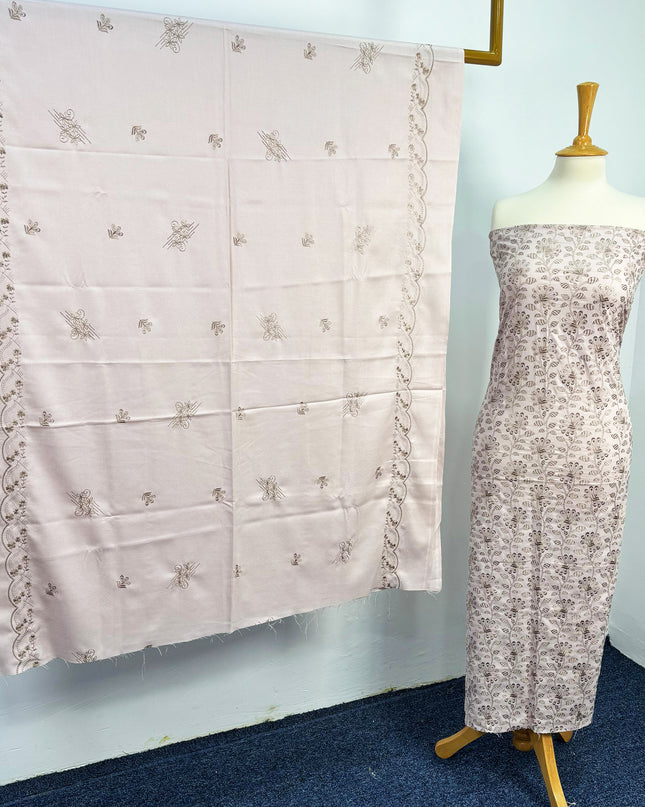 Fancy Viscose  Embroidered Shirt and Dupatta