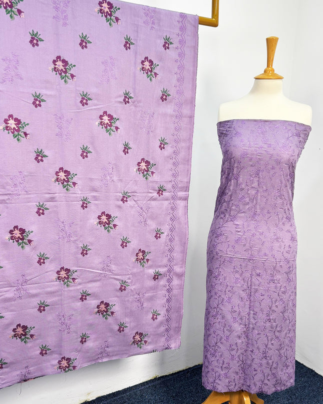 Fancy Viscose  Embroidered Shirt With Multi Color Work Dupatta