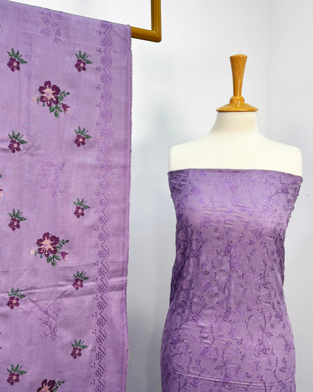 Fancy Viscose  Embroidered Shirt With Multi Color Work Dupatta