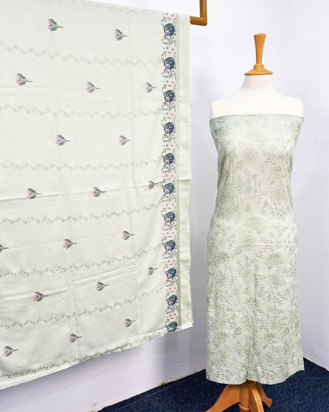 Fancy Viscose  Embroidered Shirt With Multi Color Work Dupatta