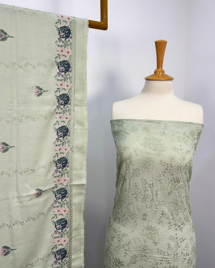 Fancy Viscose  Embroidered Shirt With Multi Color Work Dupatta