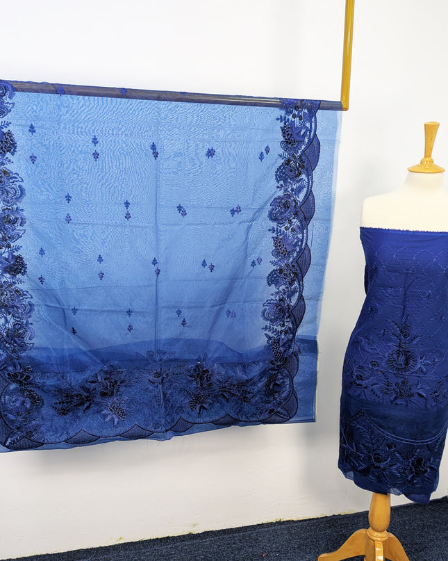Fancy Embroidered Full Jaal Lawn