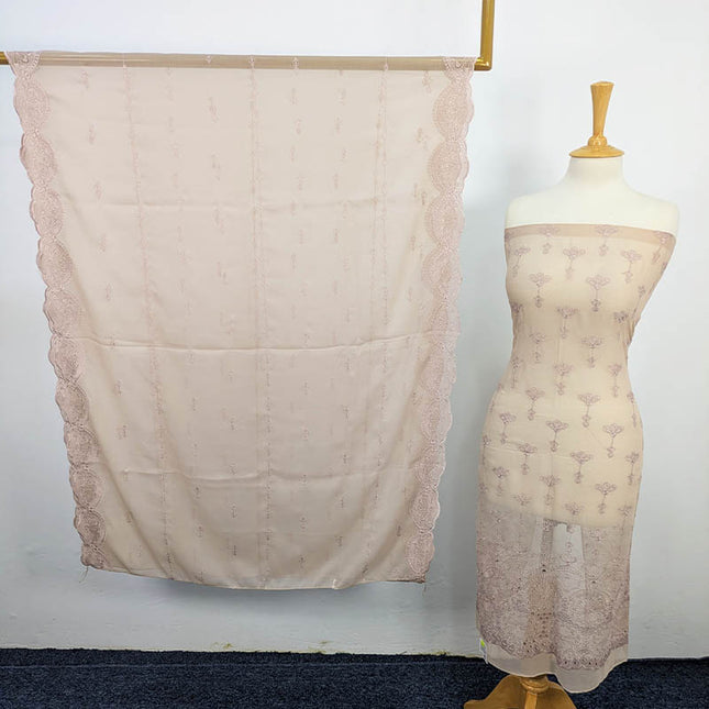 Embroidered Chiffon With Chikankari Cut Work 2PC Unstitched