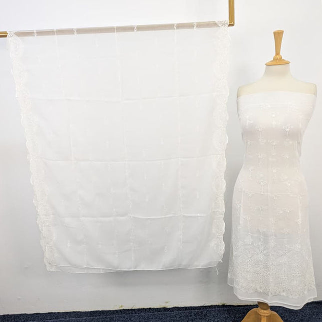 Embroidered Chiffon with Chikankari Work 2PC Unstitched