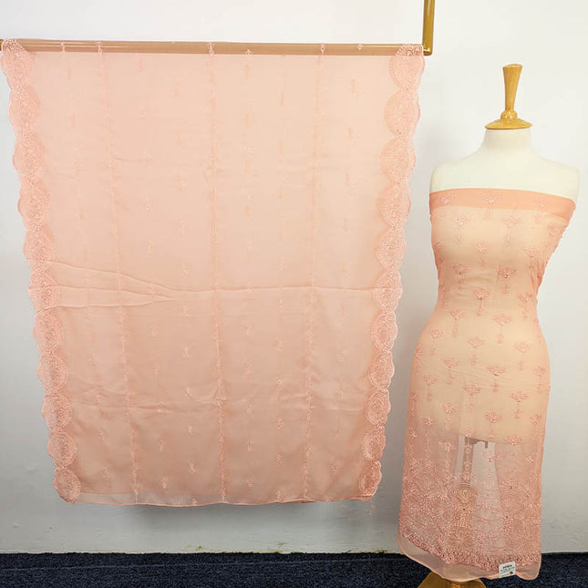 Embroidered Chiffon With Chikankari Cut Work 2PC Unstitched