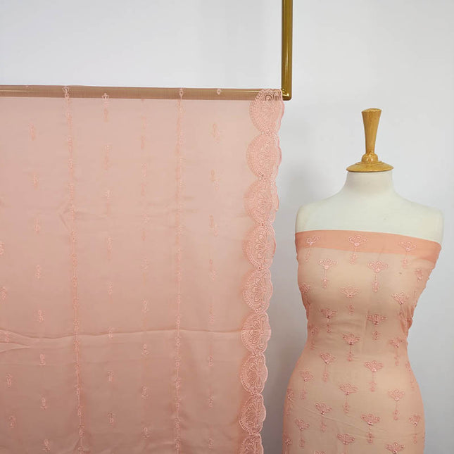Embroidered Chiffon With Chikankari Cut Work 2PC Unstitched