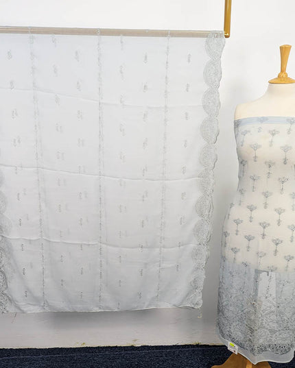 Embroidered Chiffon With Chikankari Cut Work 2PC Unstitched