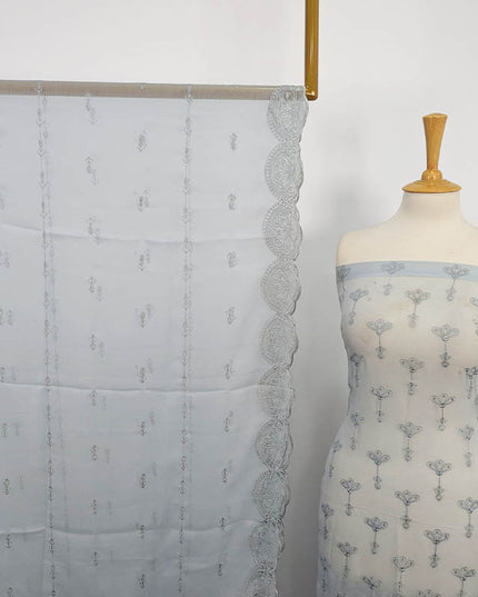 Embroidered Chiffon With Chikankari Cut Work 2PC Unstitched
