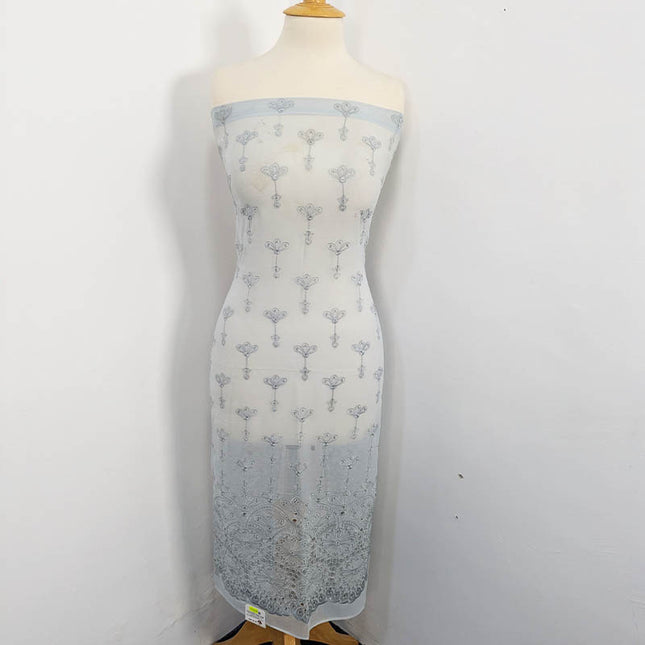 Embroidered Chiffon With Chikankari Cut Work 2PC Unstitched