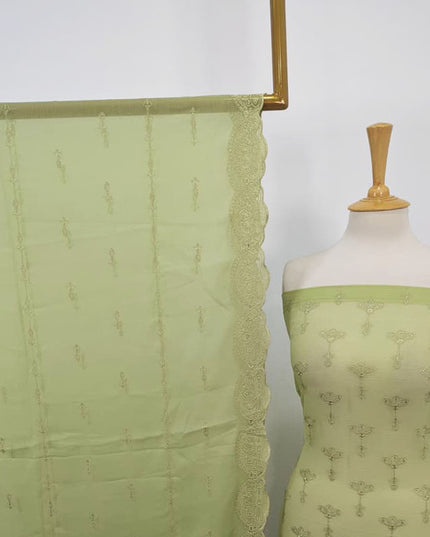 Embroidered Chiffon with Chikankari Work 2PC Unstitched