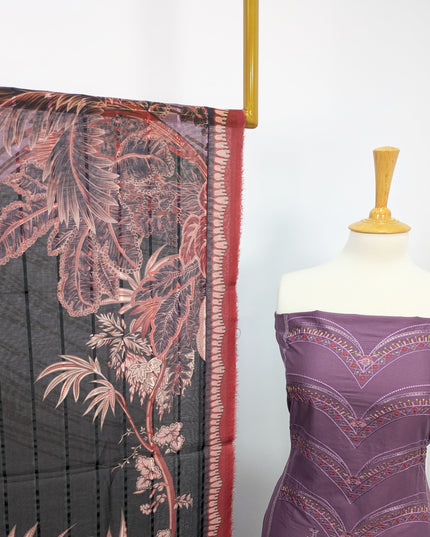 Fancy Embroidered Digital Lawn Unstitched