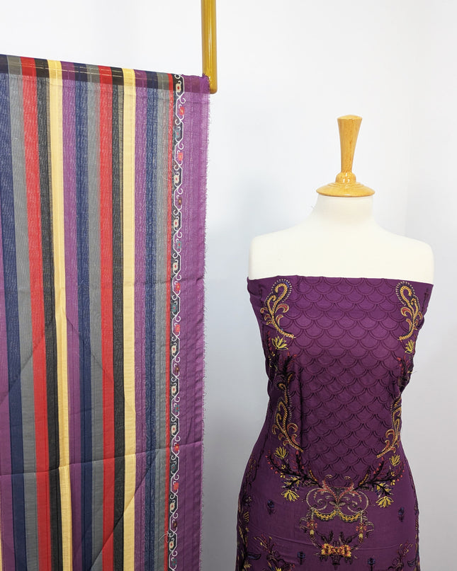 Fancy Embroidered Digital  Lawn Unstitched