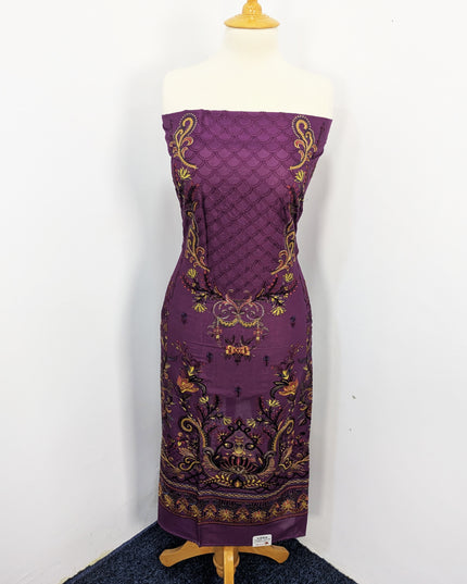Fancy Embroidered Digital  Lawn Unstitched