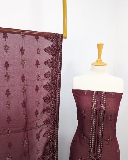 Fancy Embroidered Lawn With Chiffon Dupatta