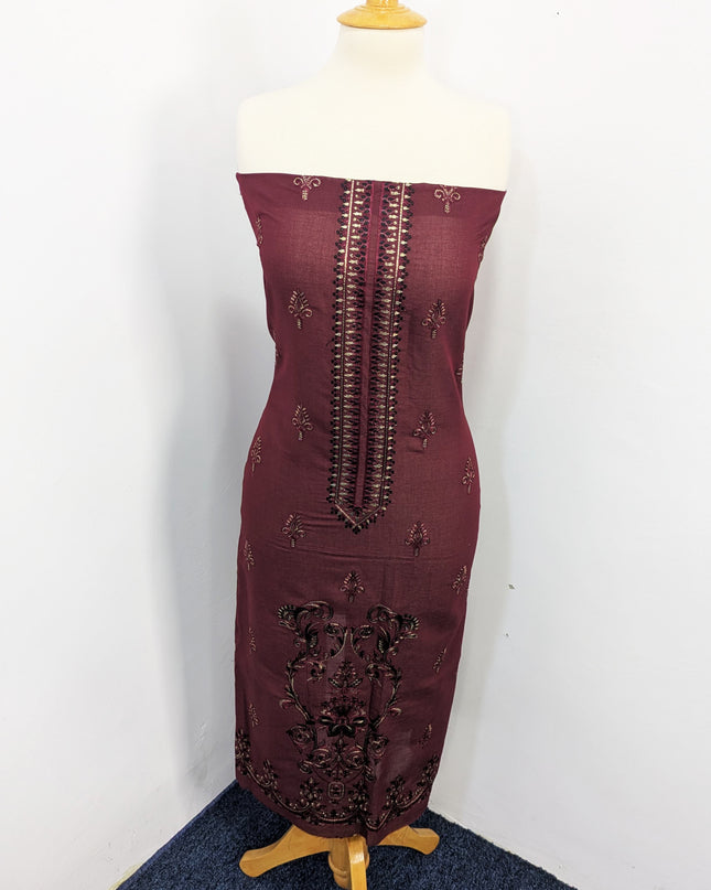 Fancy Embroidered Lawn With Chiffon Dupatta